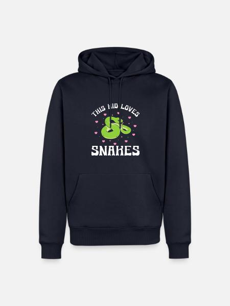 This Kid Loves Snakes - Männer Premium Bio Hoodie - Navy