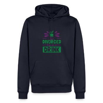 Just Divorced - Men’s Premium Organic Hoodie - navy - Front - Nico (187cm)