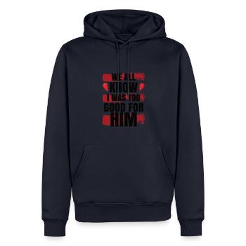 Divorce Women - Men’s Premium Organic Hoodie - navy - Front - Nico (187cm)