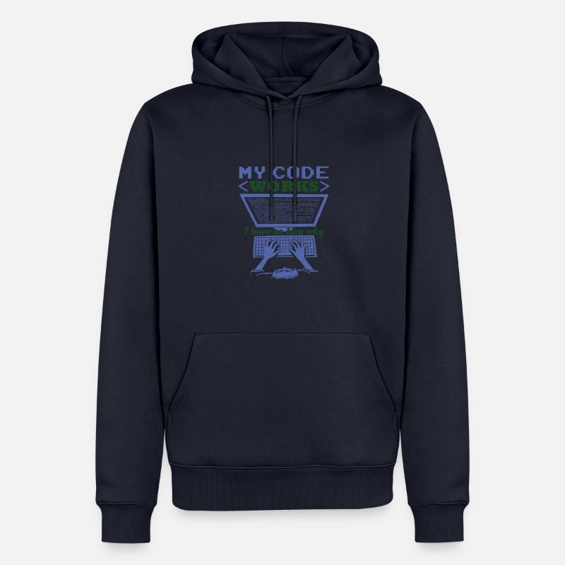 Funny Code Joke Coding - Men’s Premium Organic Hoodie - navy