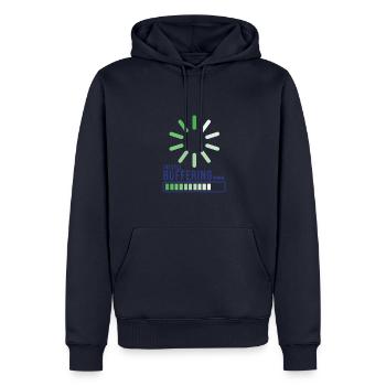 I'm Still Buffering - Men’s Premium Organic Hoodie - navy - Front - Nico (187cm)