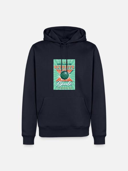 Boule Lyonnaise Retraite - Sweat à capuche Premium bio Homme - bleu marine