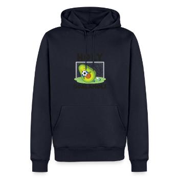 Soccer Kids Sport Training Avocado Soccer Player - Men’s Premium Organic Hoodie - navy - Front - Nico (187cm)