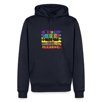 Pride Month | LGBTQ-| Gay Pride - Männer Premium Bio Hoodie - Navy - Vorne - Nico (187cm)