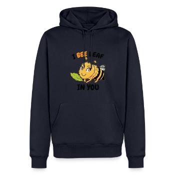 Ich Bienenblatt in dir süße Hummel - Männer Premium Bio Hoodie - Navy - Vorne - Nico (187cm)