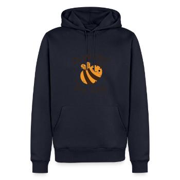 Bourdon mignon - Sweat à capuche Premium bio Homme - bleu marine - Devant - Nico (187cm)