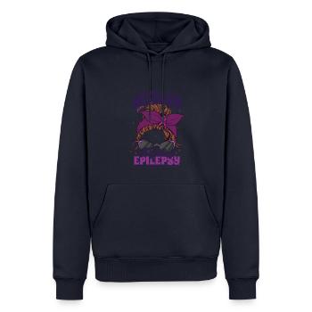 Strength Is A Woman Fighting Epilepsy Bandana - Men’s Premium Organic Hoodie - navy - Front - Nico (187cm)