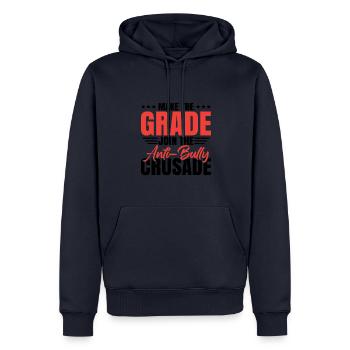 Join The Anti-Bully Crusade - Men’s Premium Organic Hoodie - navy - Front - Nico (187cm)