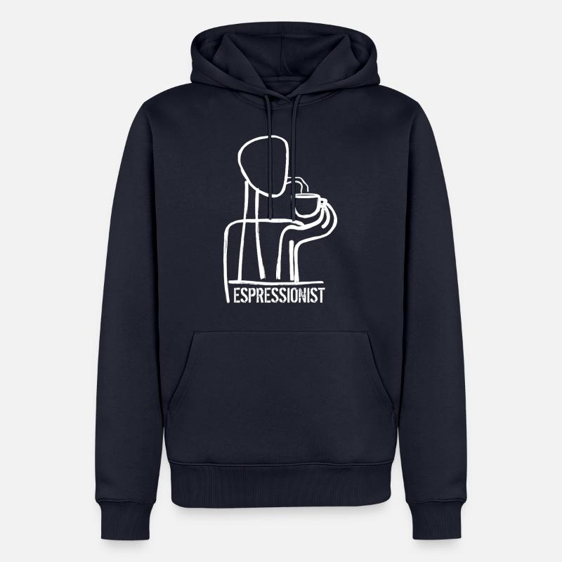 Espressionist - Espresso - Boisson au café - Sweat à capuche Premium bio Homme - bleu marine
