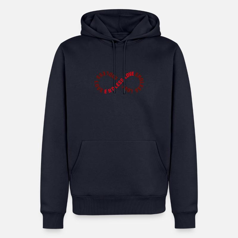 UNENDLICHE LIEBE - Männer Premium Bio Hoodie - Navy