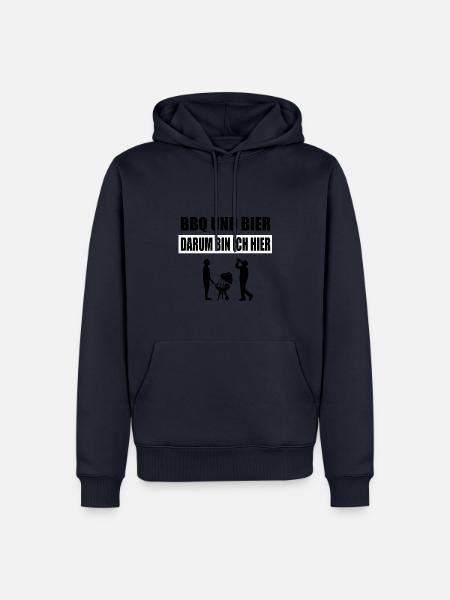 BBQ - Männer Premium Bio Hoodie - Navy