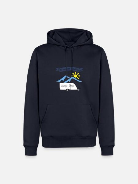 caravan is calling - Männer Premium Bio Hoodie - Navy