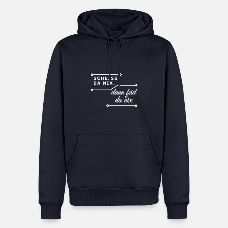 Scheiss da Nix - Männer Premium Bio Hoodie - Navy