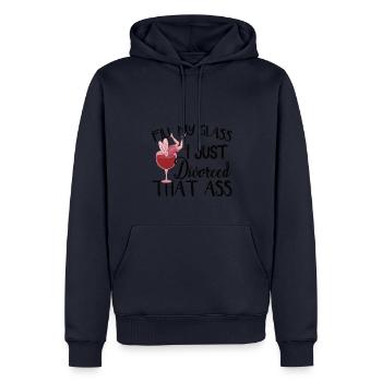 I Just Divorced - Men’s Premium Organic Hoodie - navy - Front - Nico (187cm)