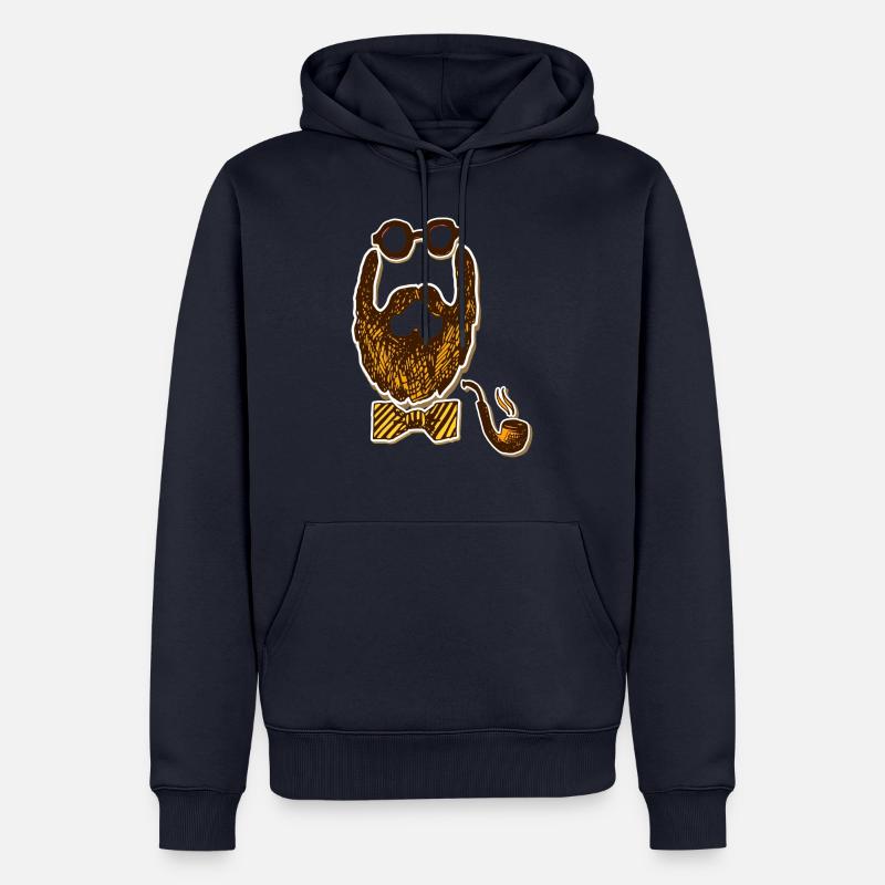 Men with Beard - Männer Premium Bio Hoodie - Navy