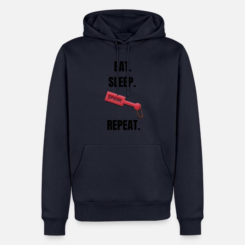 Eat Sleep Spank Repeat - Männer Premium Bio Hoodie - Navy