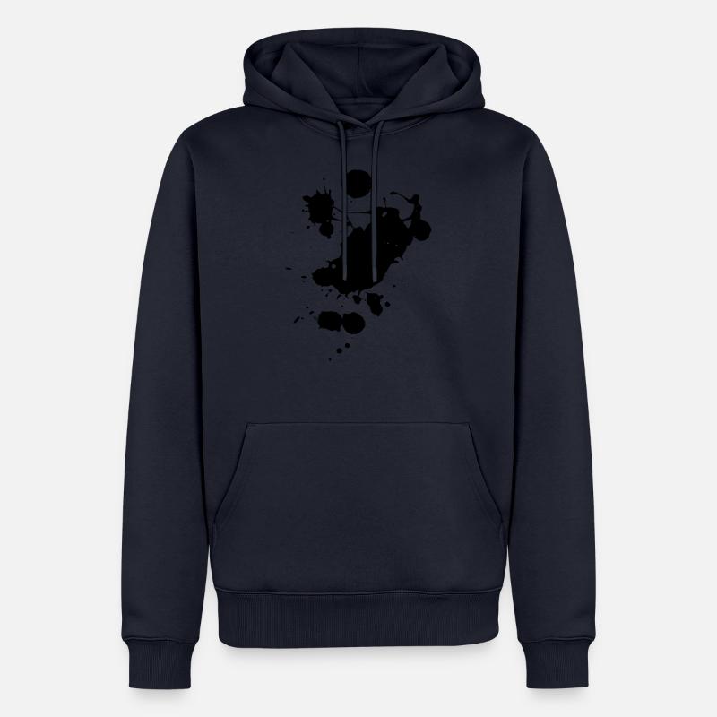 Farbklecks7 - Männer Premium Bio Hoodie - Navy