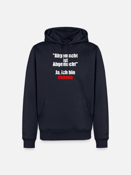 Lustiger Chirurg Arzt Spruch - Männer Premium Bio Hoodie - Navy