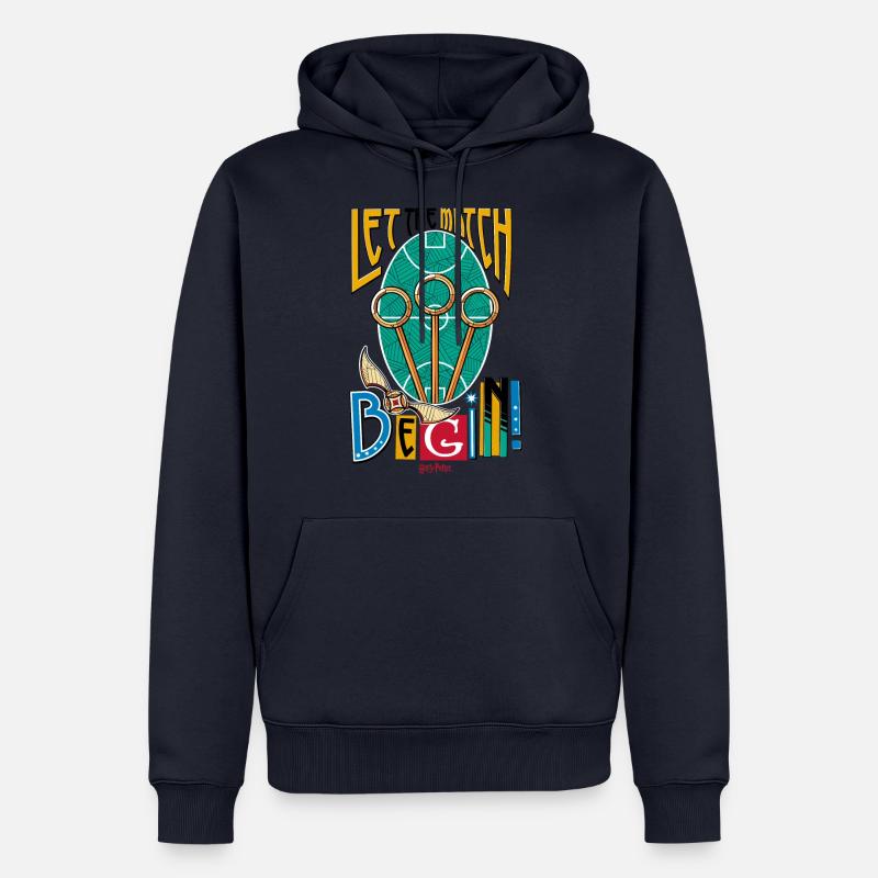 Harry Potter quidditch match - Sweat à capuche Premium bio Homme - bleu marine