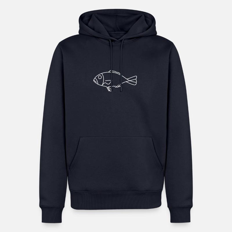 Fisch - Männer Premium Bio Hoodie - Navy