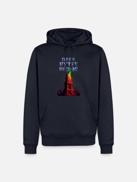 Dark Bytes Rising – Digital Awakening - Männer Premium Bio Hoodie - Navy