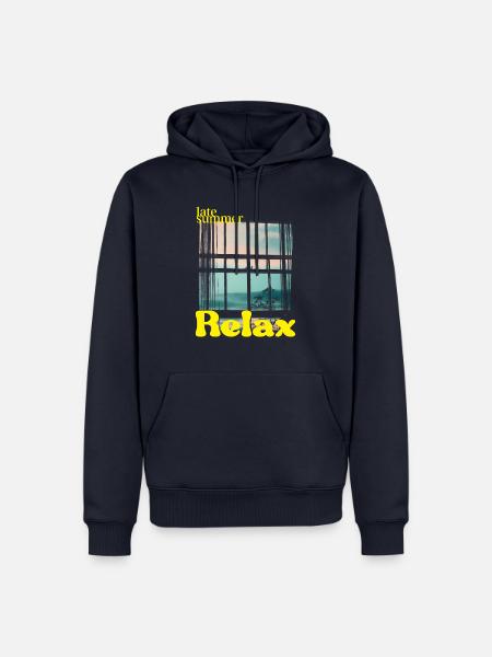 Late Summer Relax - Männer Premium Bio Hoodie - Navy