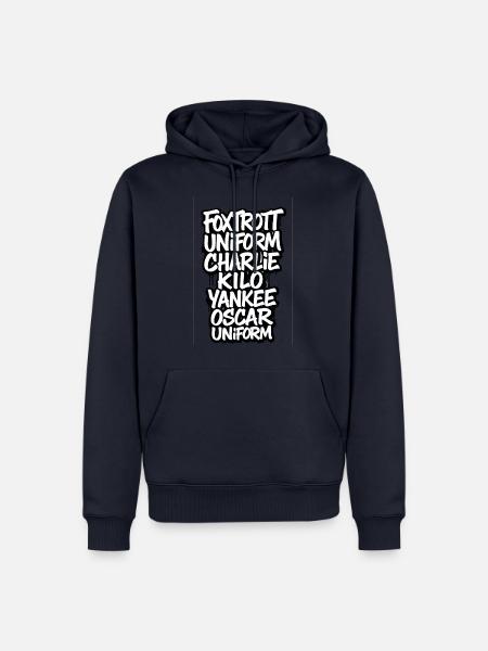 Foxtrott Uniform Charlie Kilo - Männer Premium Bio Hoodie - Navy