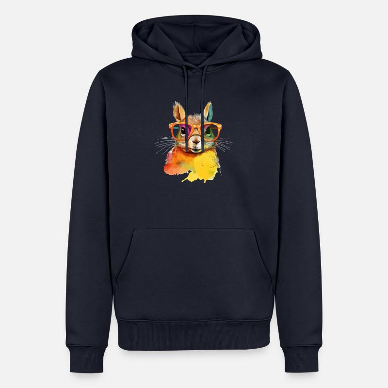 Kikki das Eichhörnchen - Männer Premium Bio Hoodie - Navy