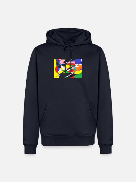 Pattern - Men’s Premium Organic Hoodie - navy