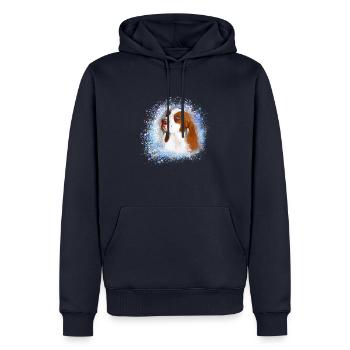 Catalburun, chien, graffiti, beige, peinture, boxer - Sweat à capuche Premium bio Homme - bleu marine - Devant - Nico (187cm)