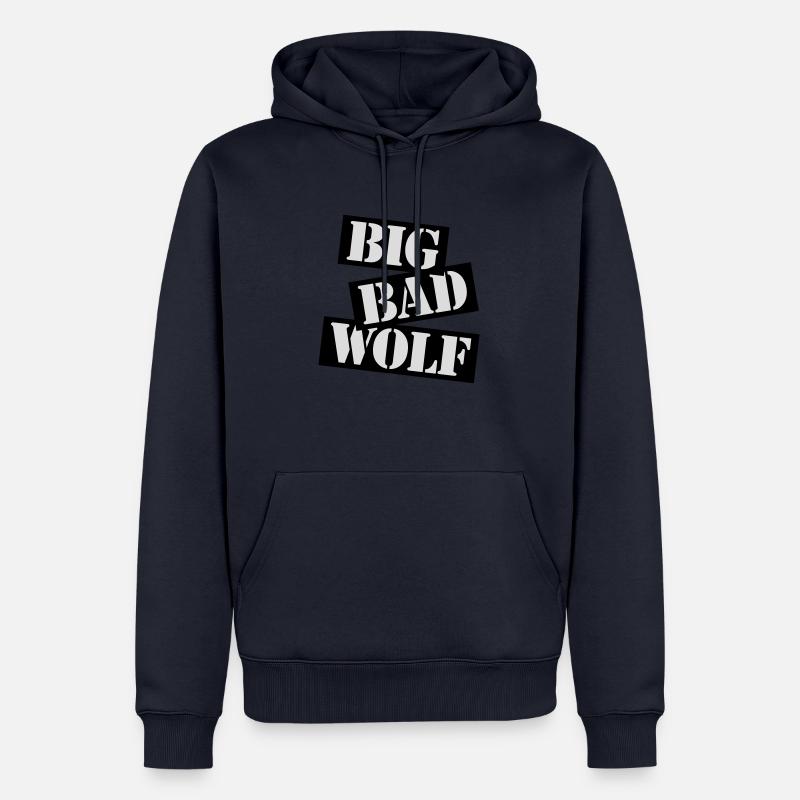 big bad wolf Zitat - Männer Premium Bio Hoodie - Navy