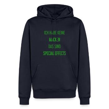Keine Macken, nur Special Effects! - Männer Premium Bio Hoodie - Navy - Vorne - Nico (187cm)