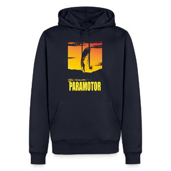 Paramoteur Sport Motor Parapente - Sweat à capuche Premium bio Homme - bleu marine - Devant - Nico (187cm)