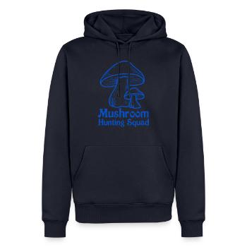 Jagd auf Pilze Natur Gemüse Lebensmittel - Männer Premium Bio Hoodie - Navy - Vorne - Nico (187cm)