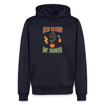 Ablenkt von Pflanzen Gärtnern Hobbygärtner - Männer Premium Bio Hoodie - Navy - Vorne - Nico (187cm)