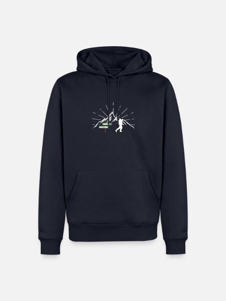 Fernwanderweg E5 Oberstdorf Meran Alpenüberquerung - Männer Premium Bio Hoodie - Navy