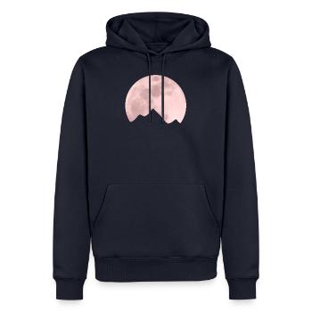 Moon mountain - Men’s Premium Organic Hoodie - navy - Front - Nico (187cm)