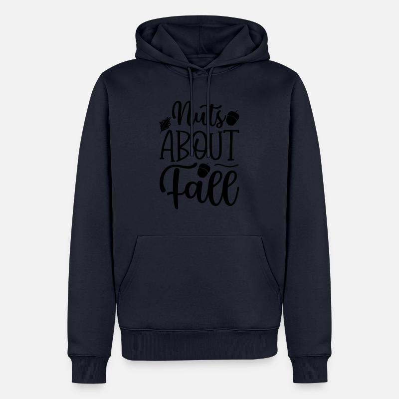 20 nuts about fall - Männer Premium Bio Hoodie - Navy
