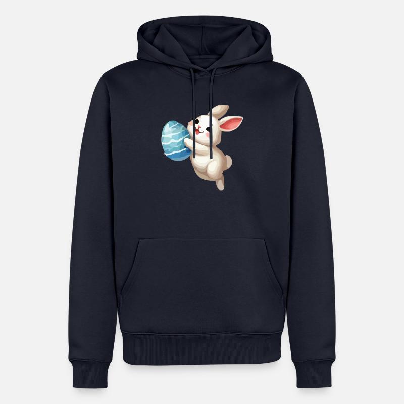 lapin lapin de pâques - Sweat à capuche Premium bio Homme - bleu marine