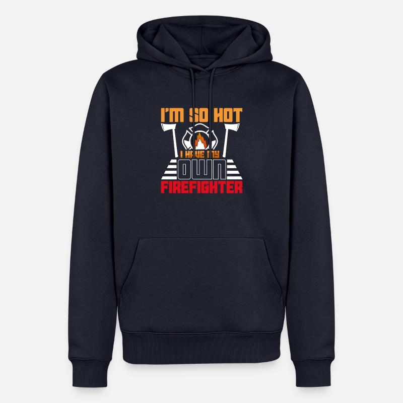 J’ai mon propre pompier - Sweat à capuche Premium bio Homme - bleu marine