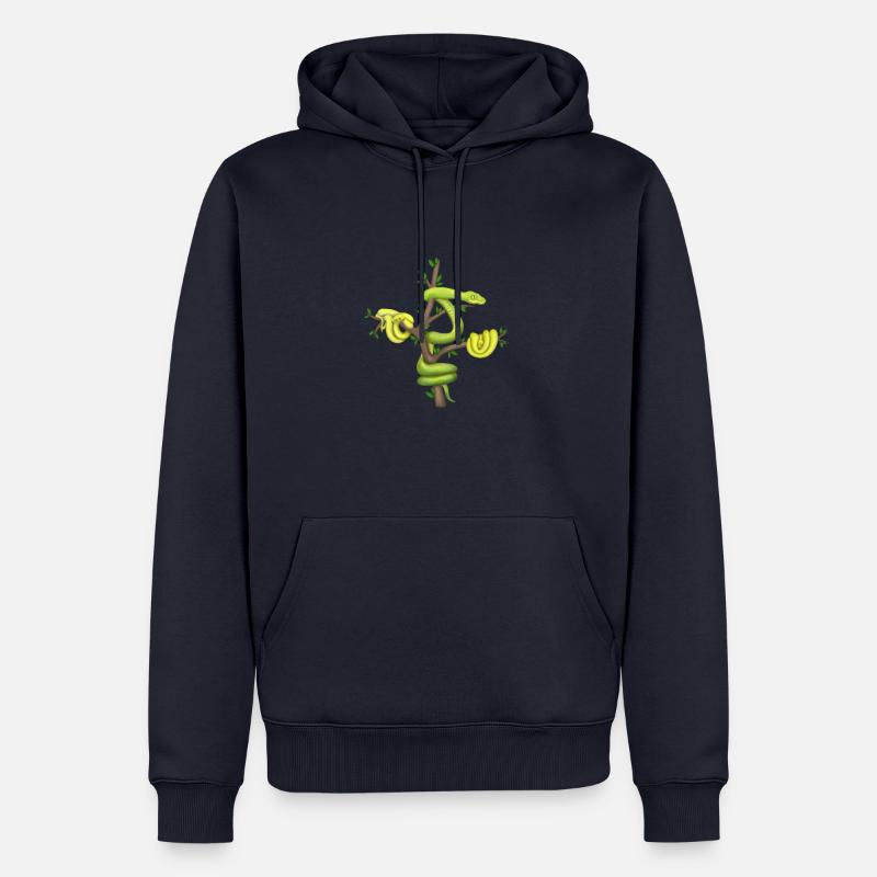 Der Grüne Python - Baumpython - Männer Premium Bio Hoodie - Navy