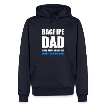 Musicien écossais cornemuse - Sweat à capuche Premium bio Homme - bleu marine - Devant - Nico (187cm)