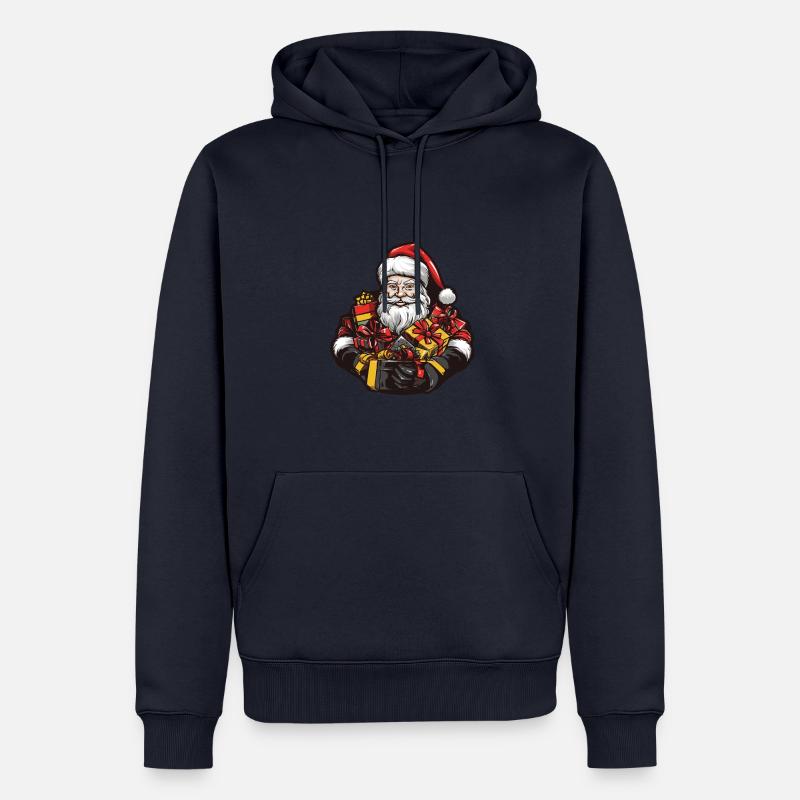 Weihnachtsmann Geschenke - Männer Premium Bio Hoodie - Navy