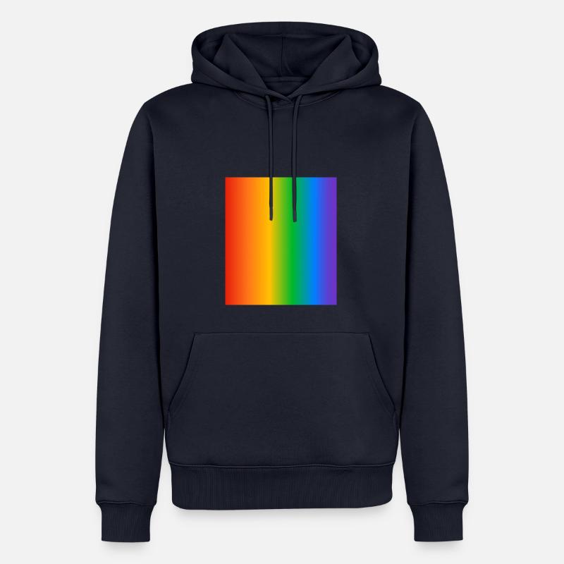 Regenbogen Farbverläufe Farben - Männer Premium Bio Hoodie - Navy