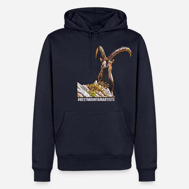 Steinbock - Männer Premium Bio Hoodie - Navy