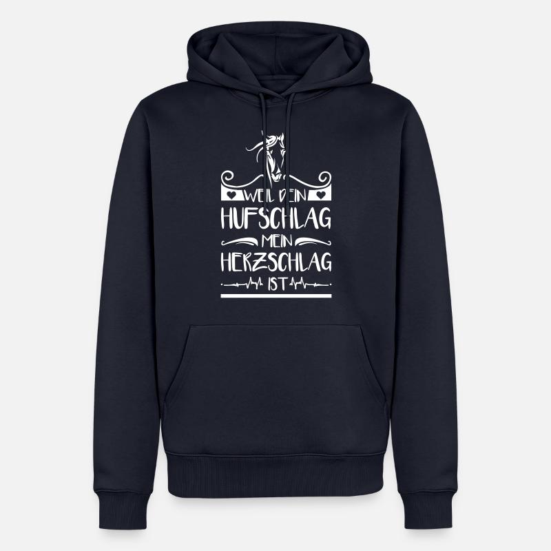 Pferd Pferde Pony - Männer Premium Bio Hoodie - Navy