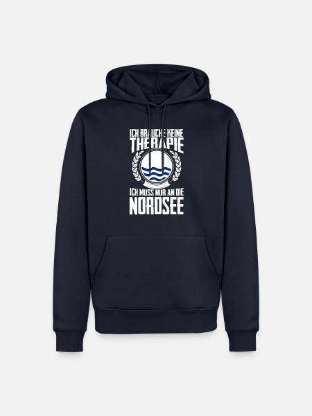 Therapie Nordsee - Männer Premium Bio Hoodie - Navy
