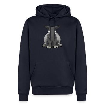 cadeau cool drôle drôle de bande dessinée comir - Sweat à capuche Premium bio Homme - bleu marine - Devant - Nico (187cm)