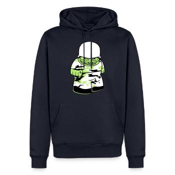 soldat camouflage guerre armée défense armée il - Sweat à capuche Premium bio Homme - bleu marine - Devant - Nico (187cm)