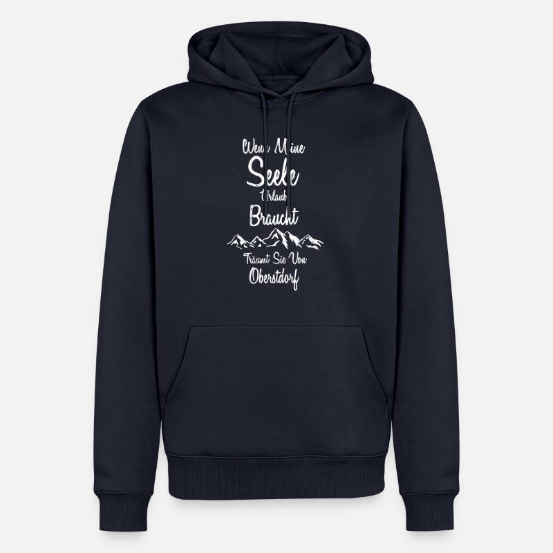 Âme à Oberstdorf - Sweat à capuche Premium bio Homme - bleu marine